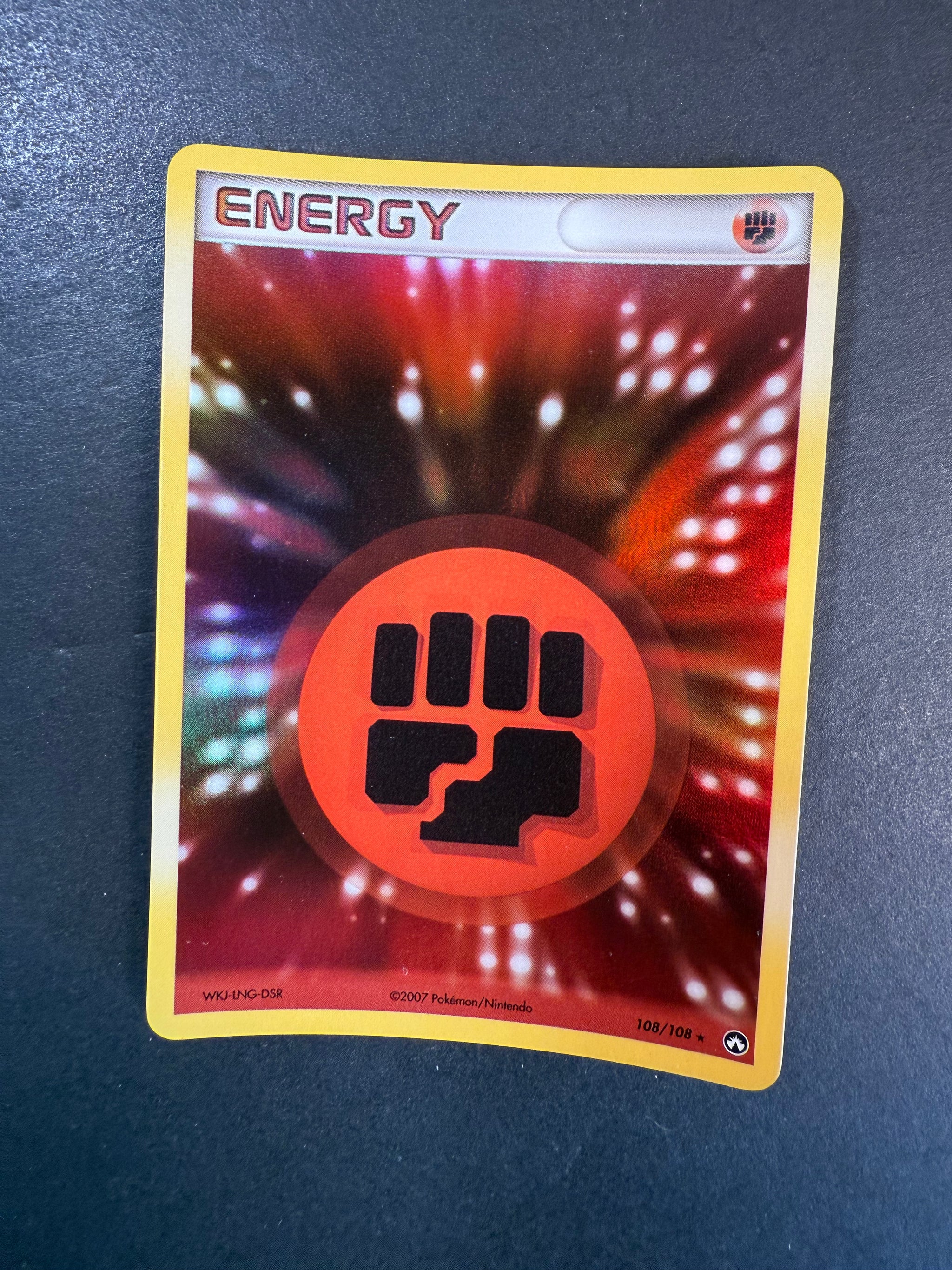 gold fighting energy pokemon card Basic 006 Cosmos Holo Placeholder Image Provided Fighting Energy #014/M-P - Mega