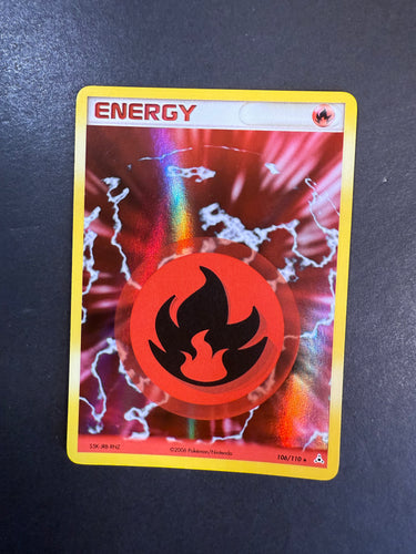 Fire Energy - 106/110 Reverse Holo Rare - Pokemon EX Holon Phantoms