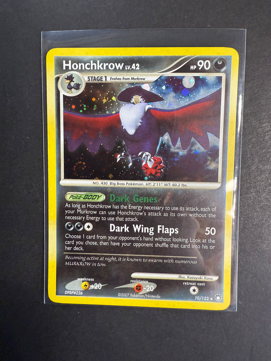 Honchkrow - 10/123 Holo Rare - Mysterious Treasures