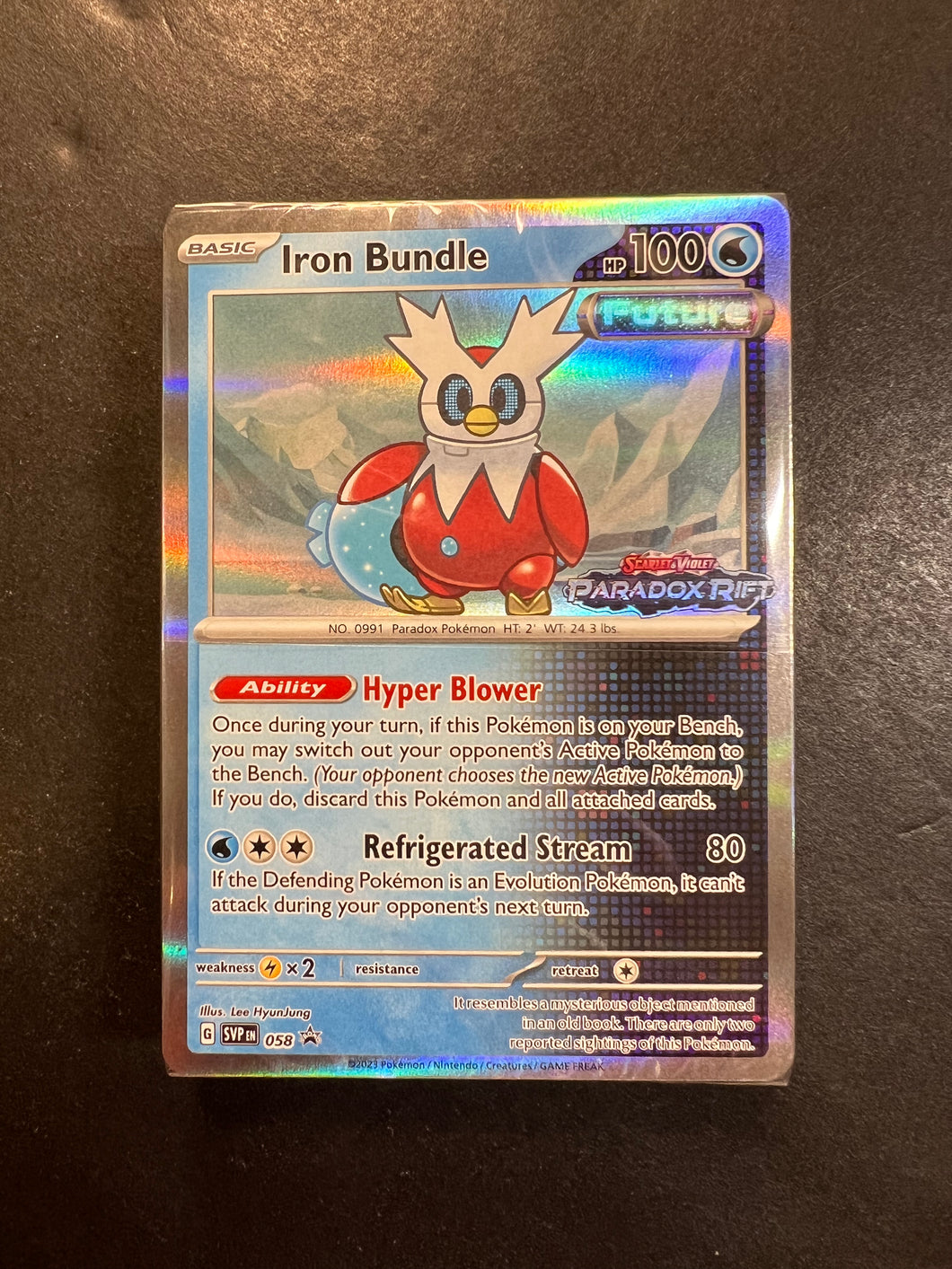 Iron Bundle - 058 Holo Rare Prerelease Promo Pack - Pokemon Paradox Ri JAB Games13 Iron Bundle - 058 Holo Rare Prerelease Promo Pack - Pokemon Paradox Ri JAB Games13