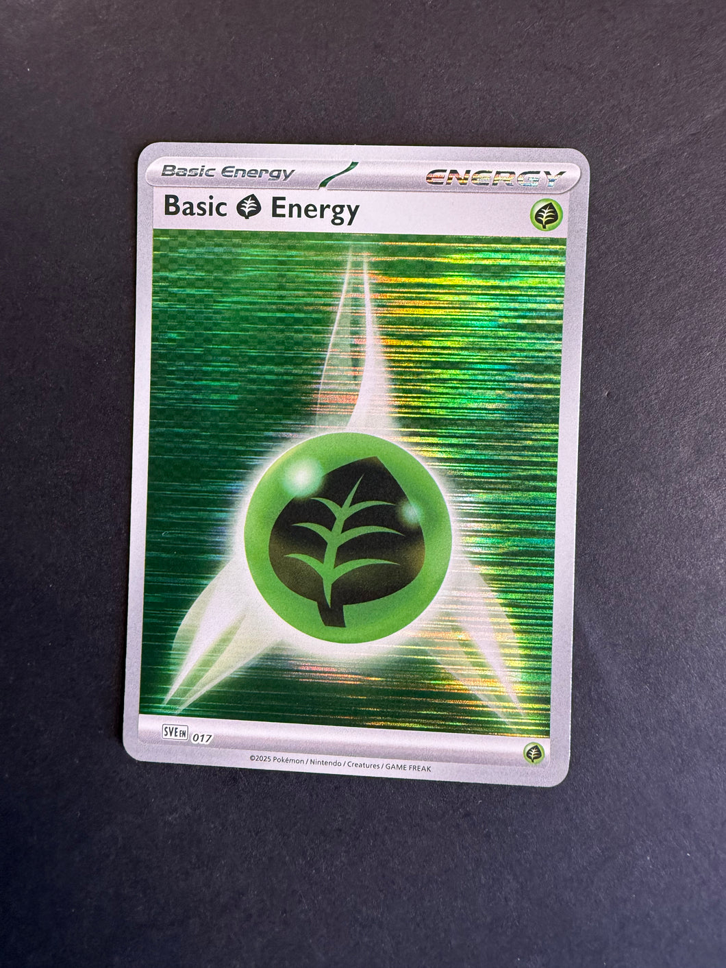 Grass Energy - 017 Holo Rare - Pokemon Black Bolt & White Flare