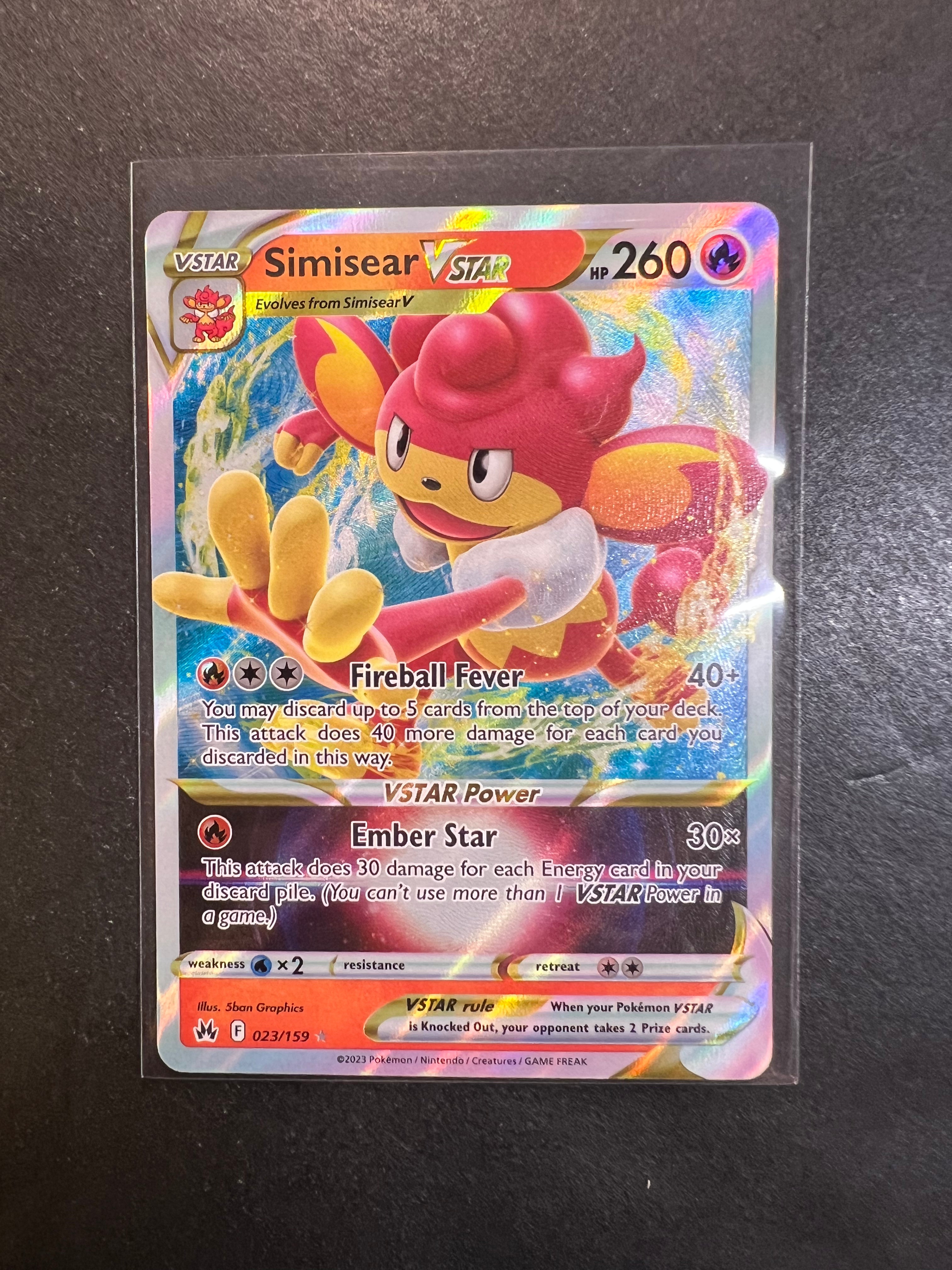 Simisear VStar - 023/159 Full Art Ultra Rare - Crown Zenith JAB Games13 Simisear VStar - 023/159 Full Art Ultra Rare - Crown Zenith JAB Games13