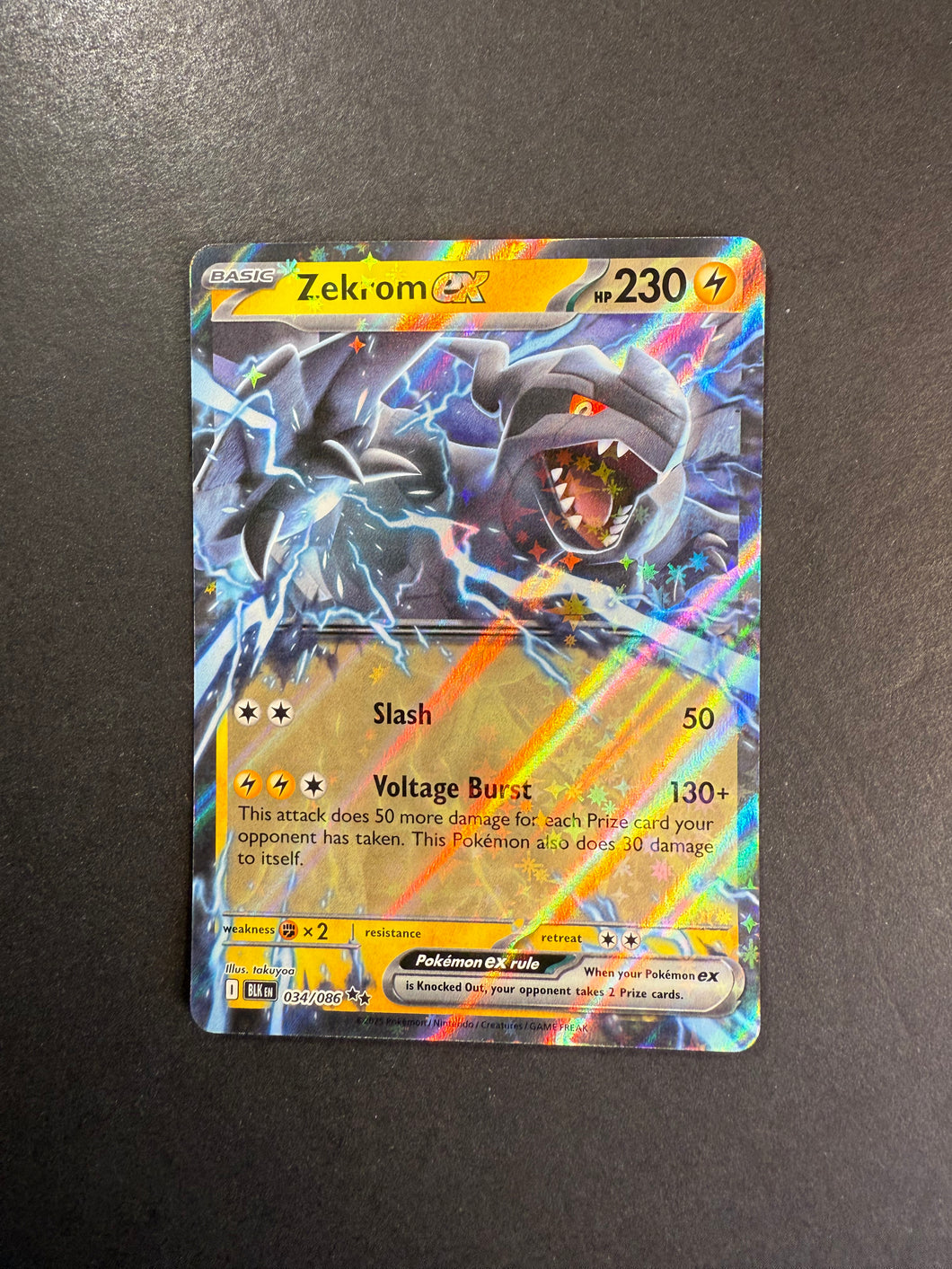 Zekrom ex - 034/086 Ultra Rare - Pokemon Black Bolt
