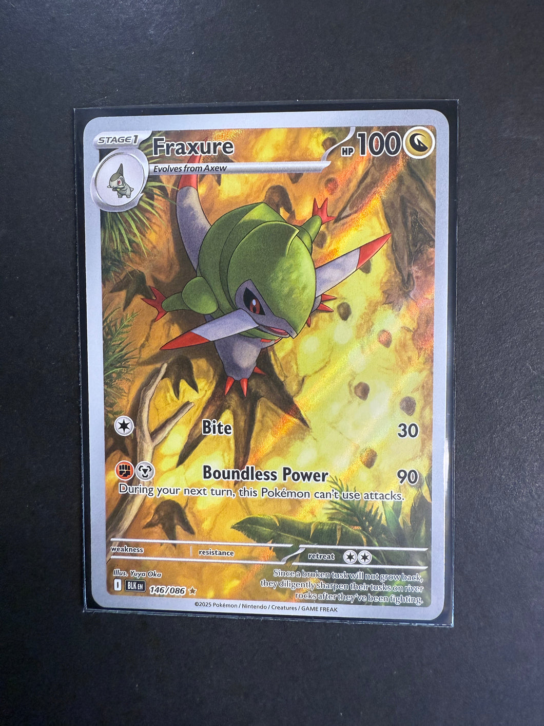 Fraxure - 146/086 Ultra Rare Holo - Pokemon Black Bolt