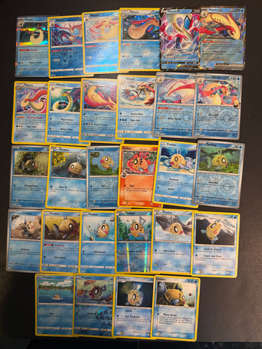 Pokemon Feebas & Milotic V Card Lot - 28 Cards - Ultra Rare ex, Reverse Holos & Vintage Cards!