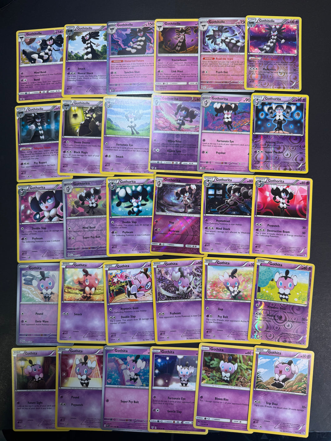 pokemon gothitelle card Pokemon Gothita, Gothorita & Gothitelle Card Lot - 30 Cards