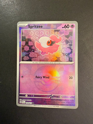Spritzee - 038/132 Pokeball Holo Rare - Prismatic Evolutions