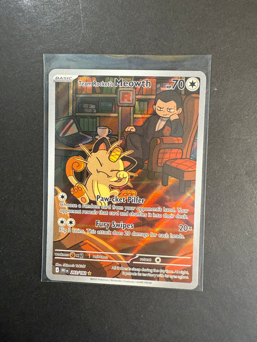 Team Rocket’s Meowth - 203/182 Full Art Ultra Rare - Destined Rivals
