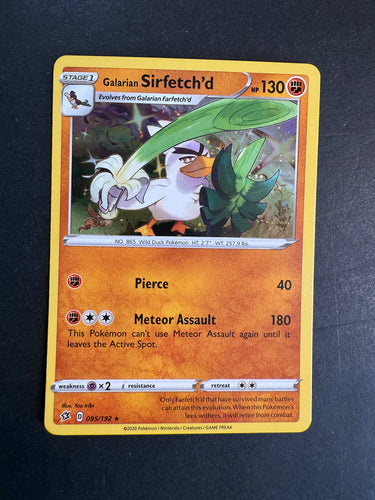 Galarian Sirfetch’d - 095/192 Cosmos Holo Rare Promo - Rebel Clash