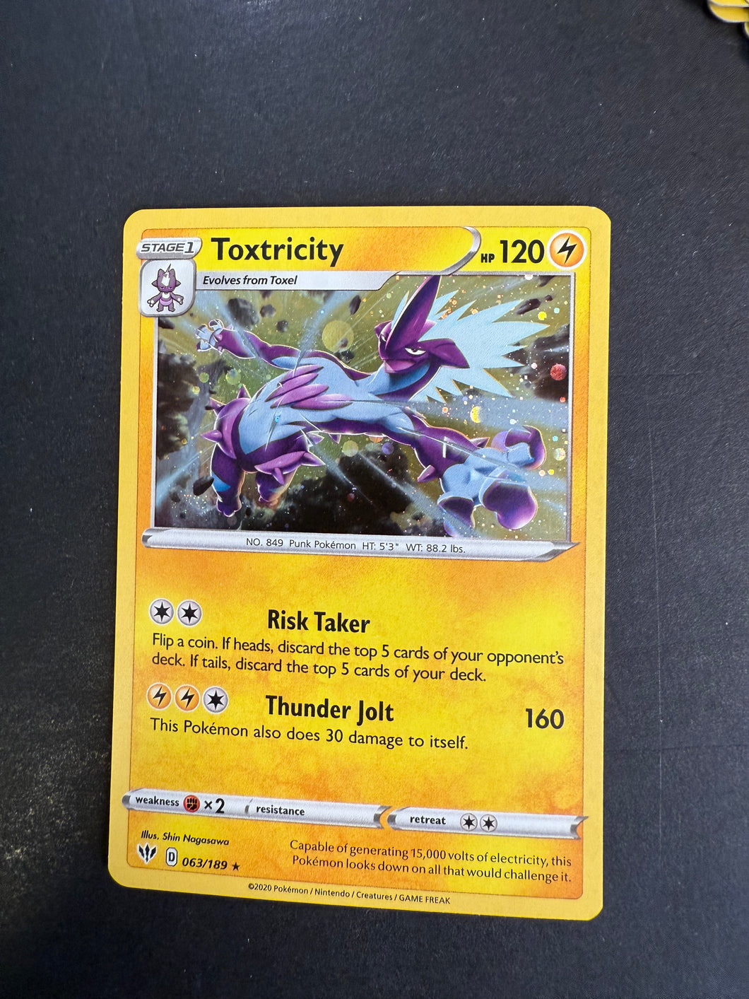 Toxtricity - 063/189 Cosmo Holo Rare Promo - Darkness Ablaze