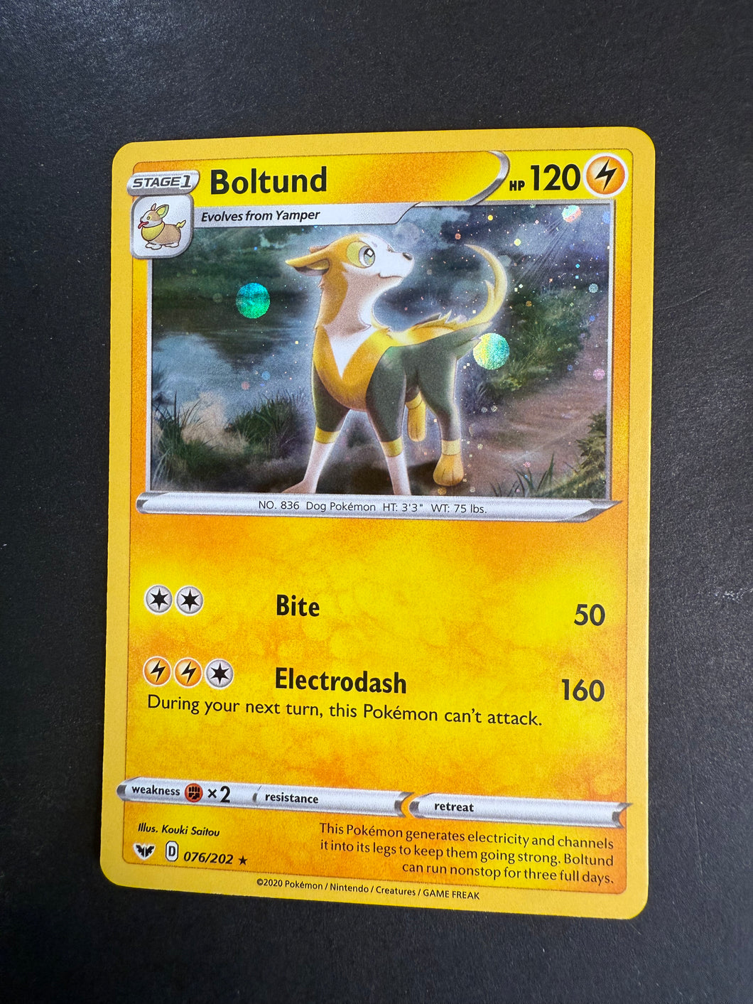 Boltund - 076/202 Cosmo Holo Rare Promo - Sword and Shield Set