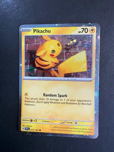 Pikachu - 051/162 Cosmo Holo Rare Promo - Pokemon Temporal Forces