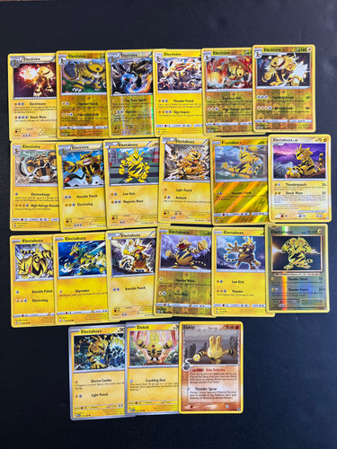 Pokemon Elekid, Electabuzz & Electivire Card Lot - 21 Cards - Holo Rare and Vintage Collection!