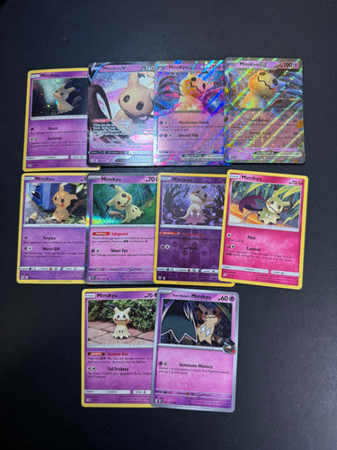 Pokemon Mimikyu ex Card Lot - 10 Cards - Ultra Rare ex, V & Holo Rare Cards!