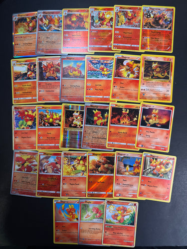 Pokemon Magby, Magmar and Magmortar Card Lot - 27 Cards - Reverse Holos and Vintage Collection!