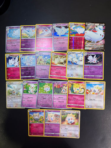 Pokemon Togepi, Togetic and Togekiss Card Lot - 21 Cards - Ultra Rare V, Holo Rare and Reverse Holos!