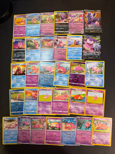 Pokemon Slowpoke, Slowbro & Slowking Card Lot - 31 Cards - Ultra Rare V, ex, Holo Rare and Vintage Cards!