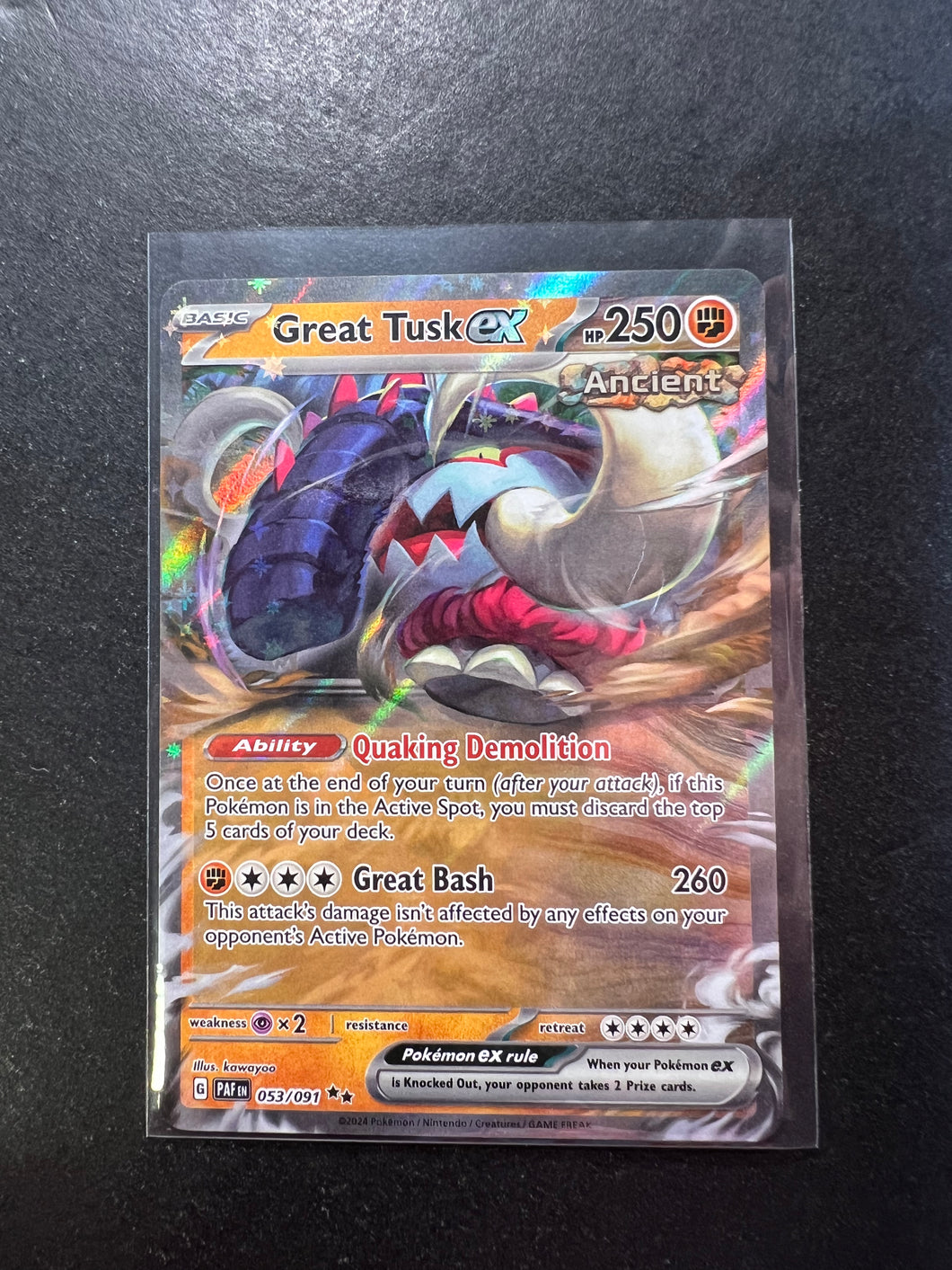 Great Tusk ex - 053/091 Ultra Rare - Paldean Fates