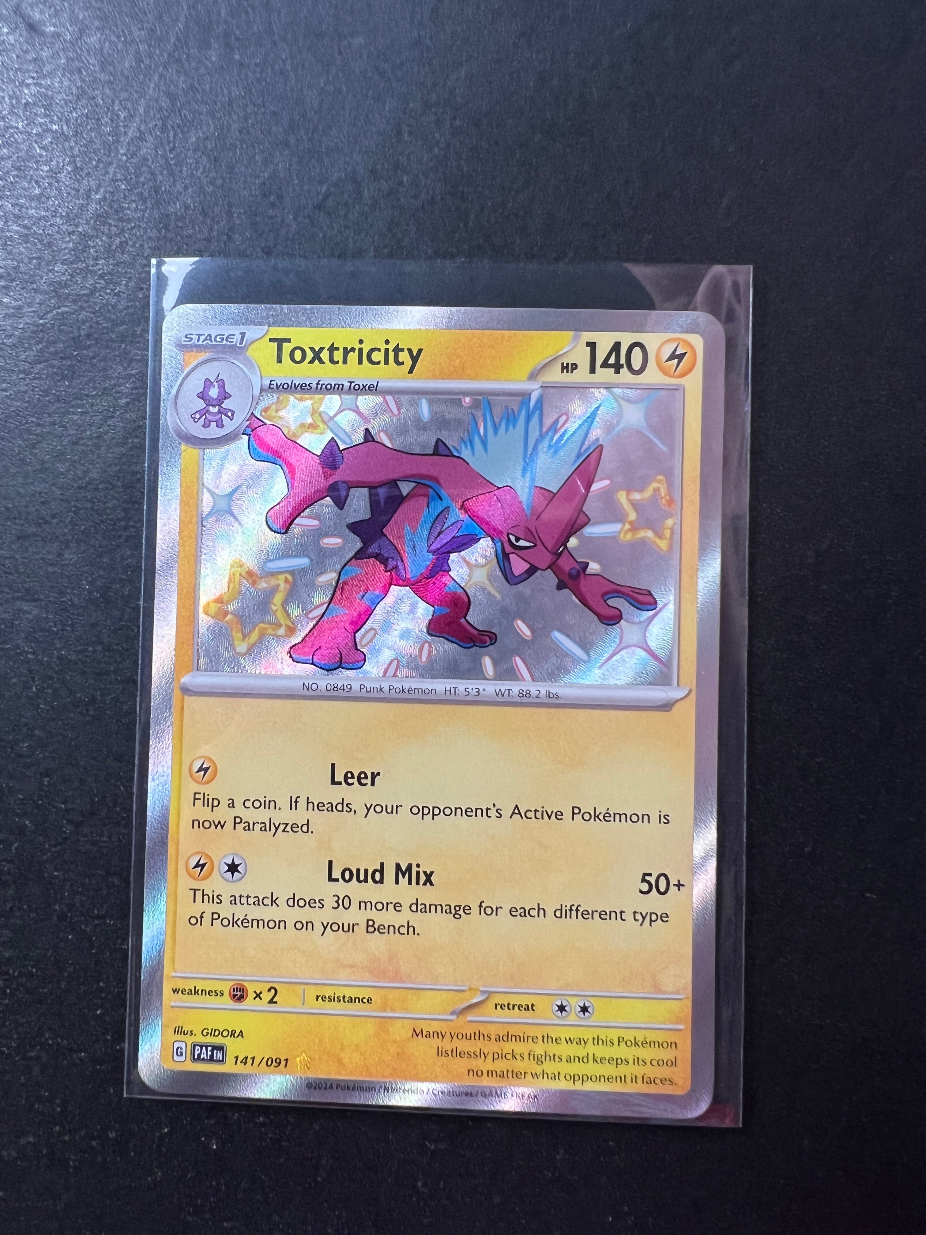 Toxtricity - 141/091 Shiny Ultra Rare - Paldean Fates JAB Games13 Toxtricity - 141/091 Shiny Ultra Rare - Paldean Fates JAB Games13