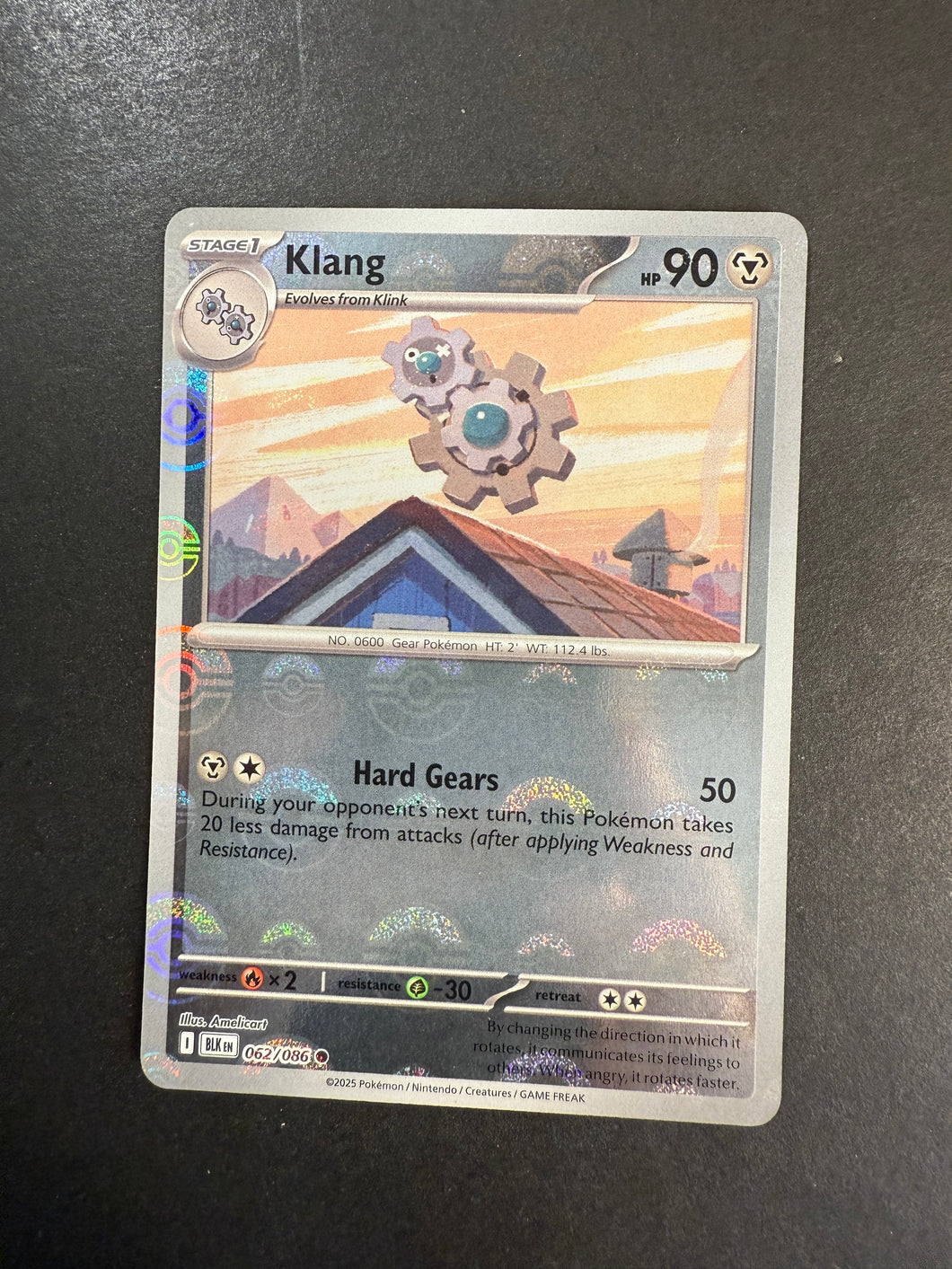 Klang - 062/086 Pokeball Reverse Holo  - Pokemon Black Bolt