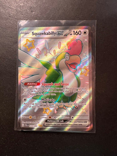 Squawkabilly ex - 223/091 Shiny Full Art Ultra Rare - Paldean Fates