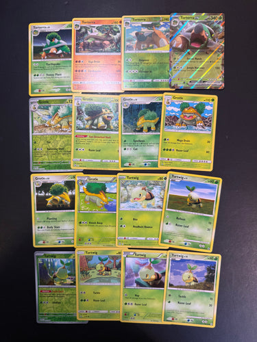 Pokemon Turtwig, Grotle and Torterra ex Card Lot - 16 Cards - Holo Rare, Reverse Holos and Promo Collection!