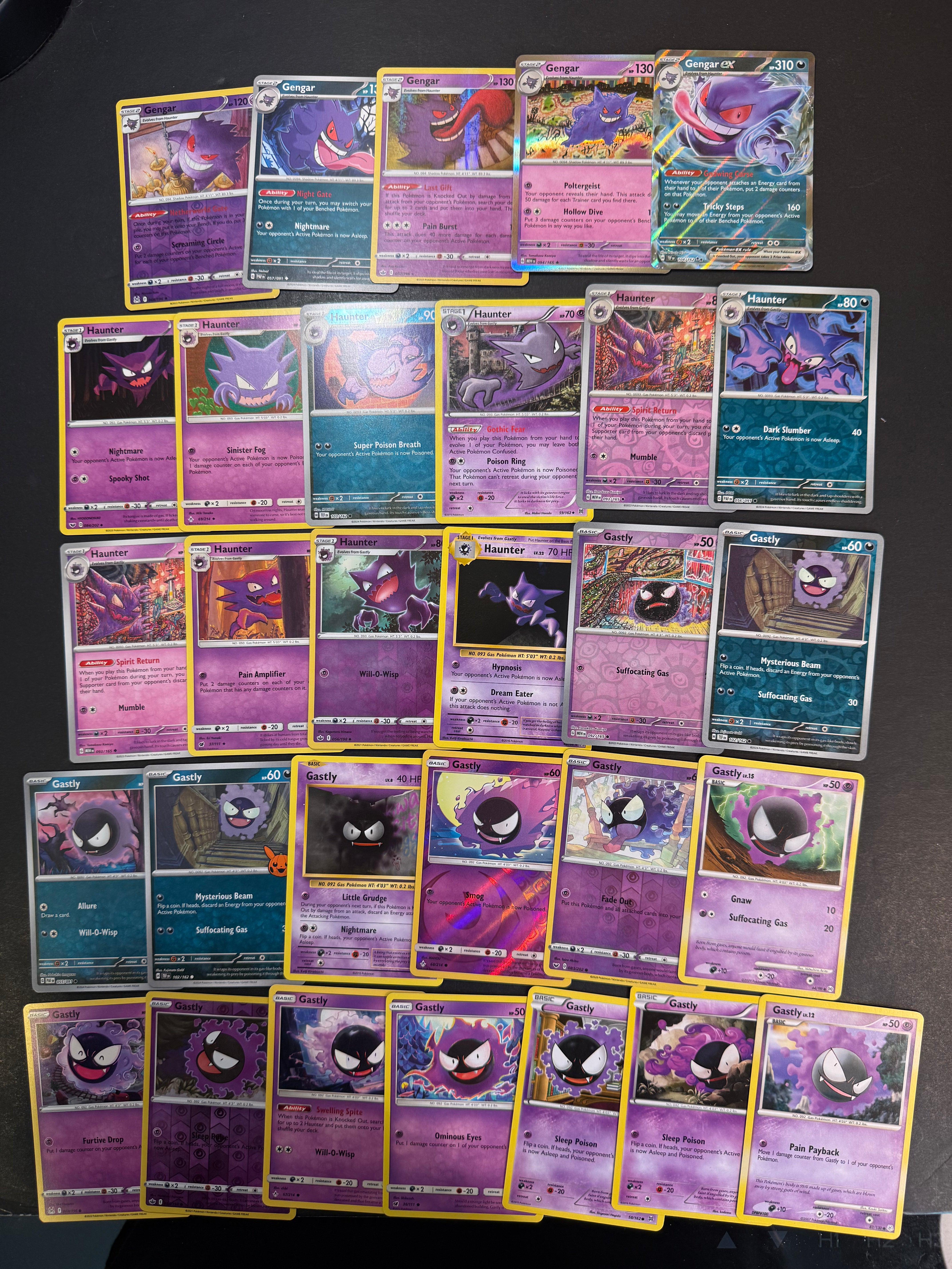 gastly haunter gengar pokemon cards Gengar Haunter Gastly Pokmon Card 1 (Used) 2117573387| magi -TCG Marketplace-