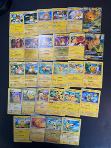 Pokemon Pichu, Pikachu, Raichu GX Card Lot - 28 Cards - Ultra Rare, Holo Rare and Vintage Collection!