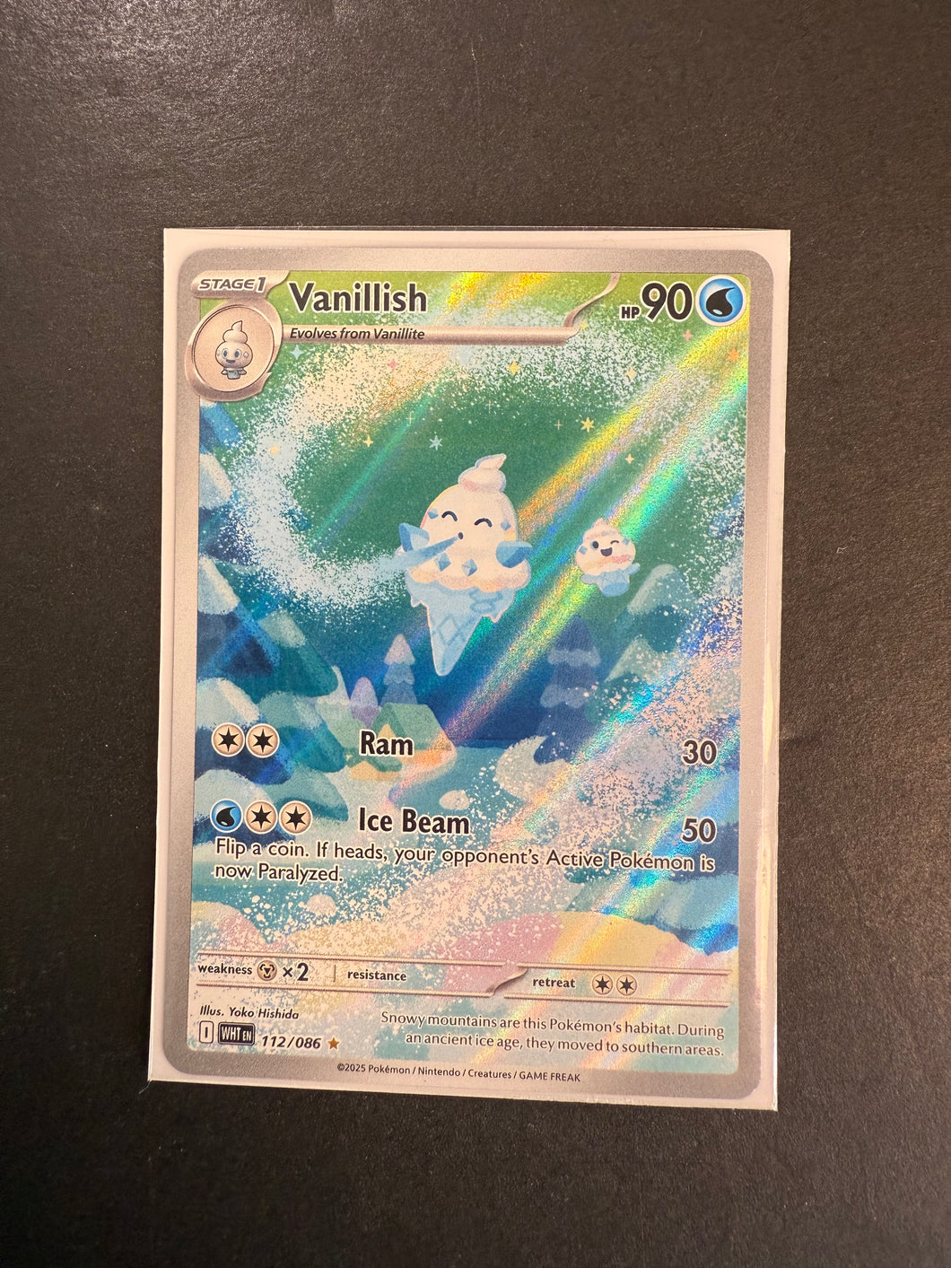 Vanillish - 112/086 Ultra Rare Art - Pokemon White Flare