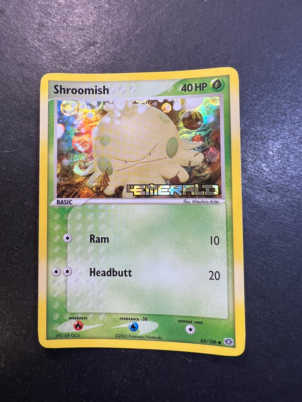 Shroomish - 63/106 “Stamped” Reverse Holo - EX Emerald