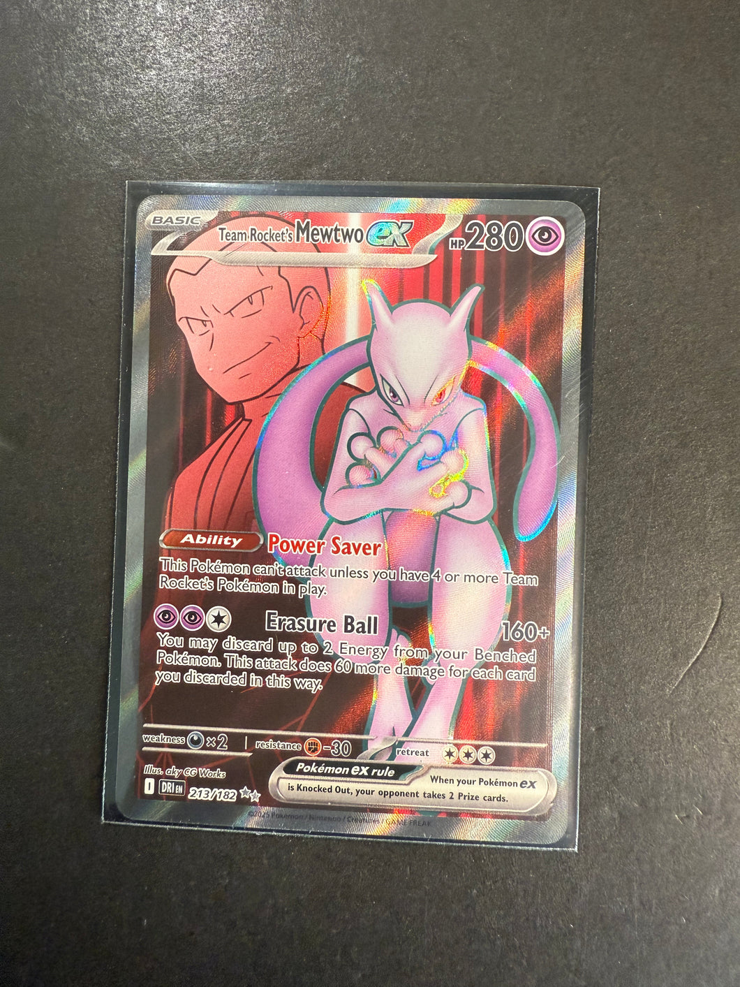 Mewtwo Destend Rivals Team Rocket’s Mewtwo ex - 213/182 Full Art Ultra Rare - Destined Rival ...