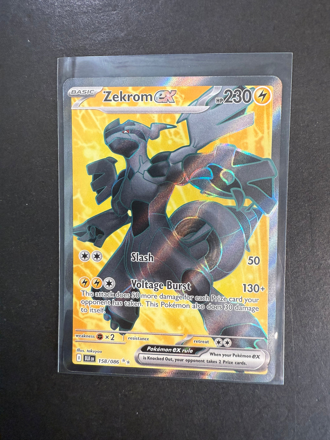 Zekrom ex - 158/086 Full Art Ultra Rare - Pokemon Black Bolt