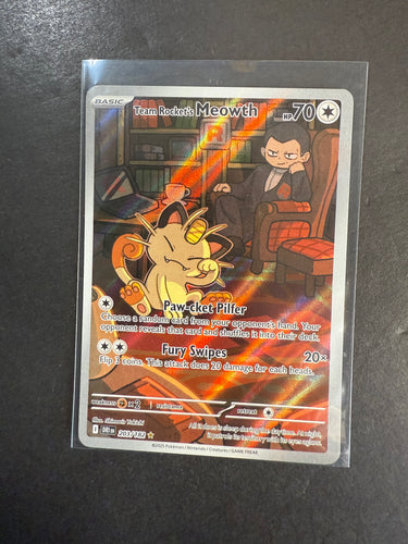 Team Rocket’s Meowth - 203/182 Ultra Rare Art - Destined Rivals