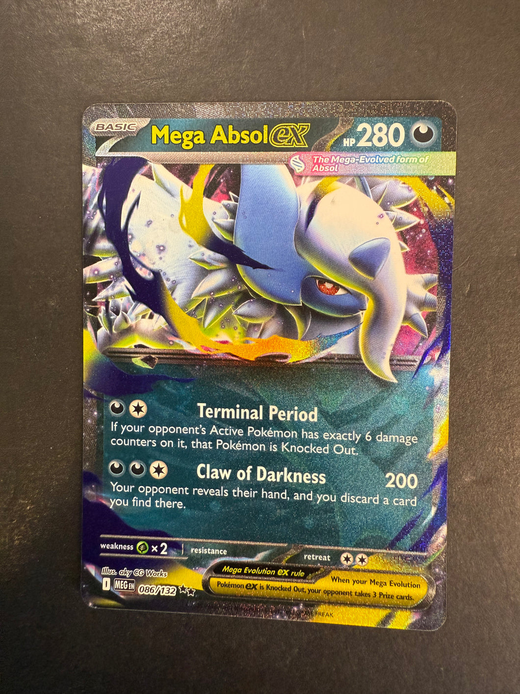 Mega Absol ex - 086/132 Ultra Rare - Mega Evolution