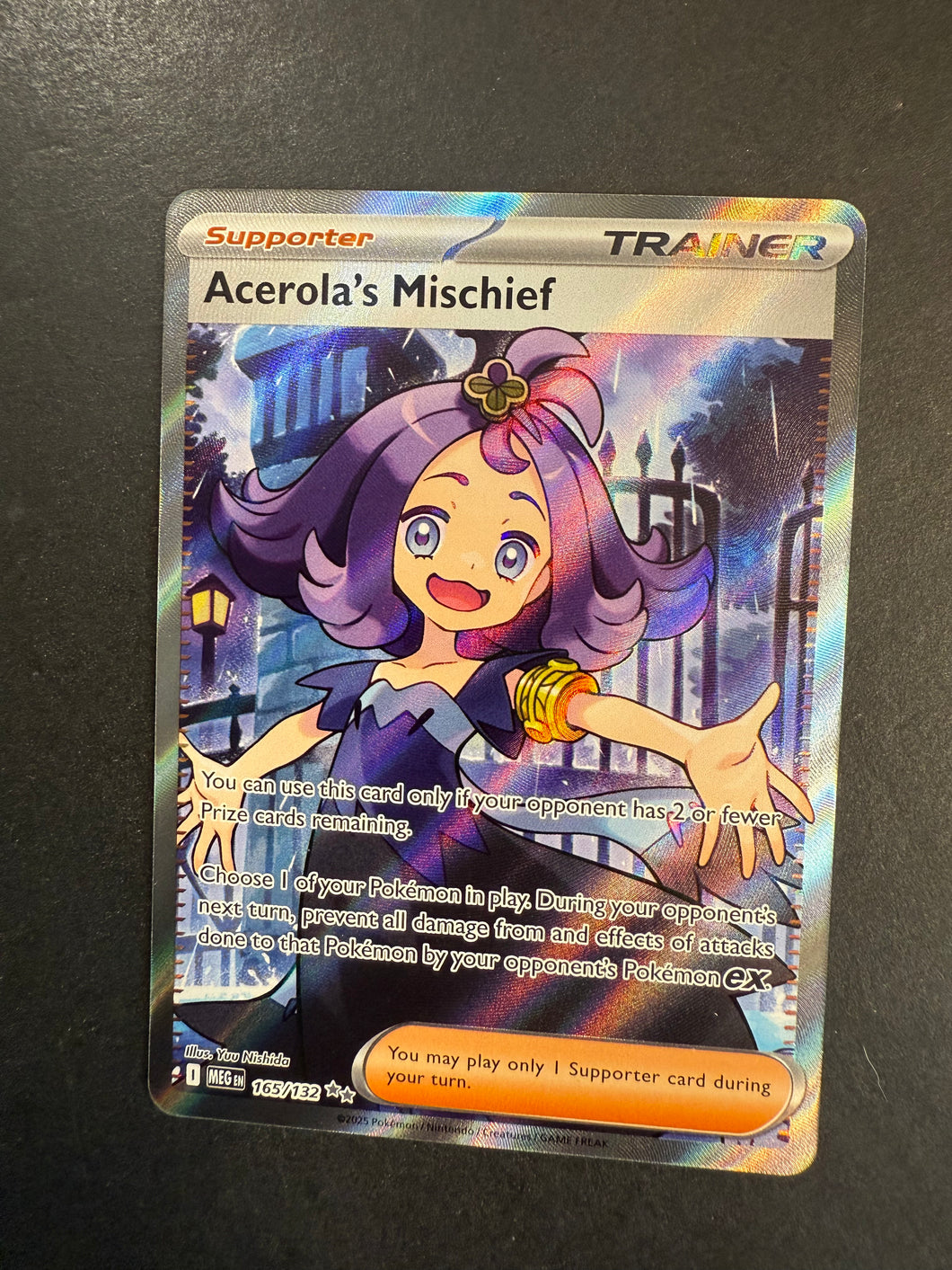 Acerola’s Mischief - 165/132 Full Art Ultra Rare Trainer - Mega Evolution