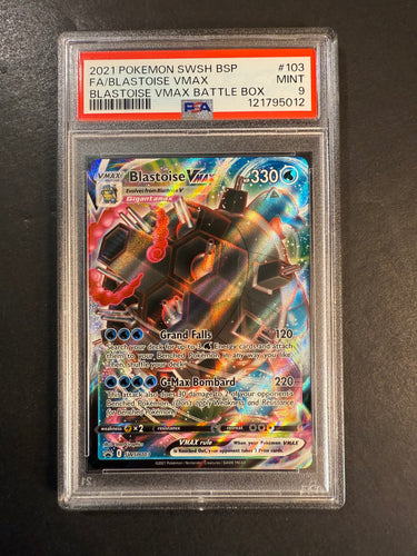 PSA 9 Blastoise VMax - SWSH103 Full Art Ultra Rare Promo - Battle Box