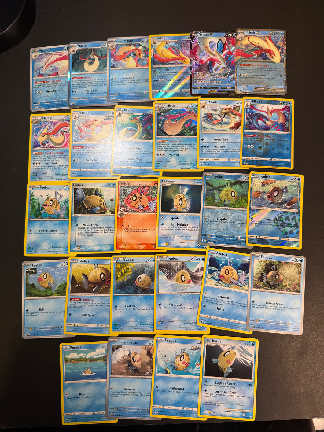 Pokemon Feebas & Milotic V Card Lot - 28 Cards - Ultra Rare ex, Revers JAB Games13 Pokemon Feebas & Milotic V Card Lot - 28 Cards - Ultra Rare ex, Revers JAB Games13