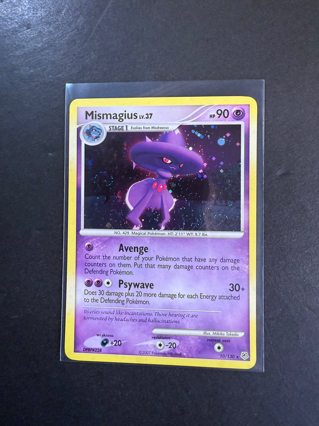 Mismagius - 10/130 Holo Rare - Pokemon Diamond & Pearl