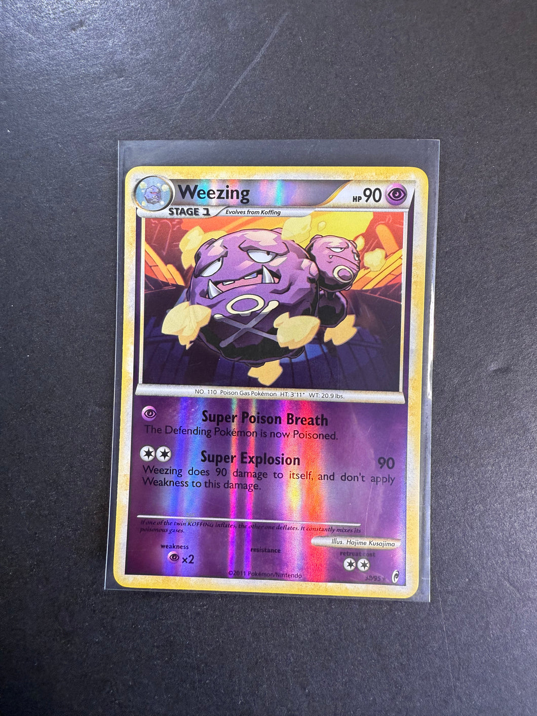 Weezing - 38/95 Reverse Holo Rare - Call of Legends