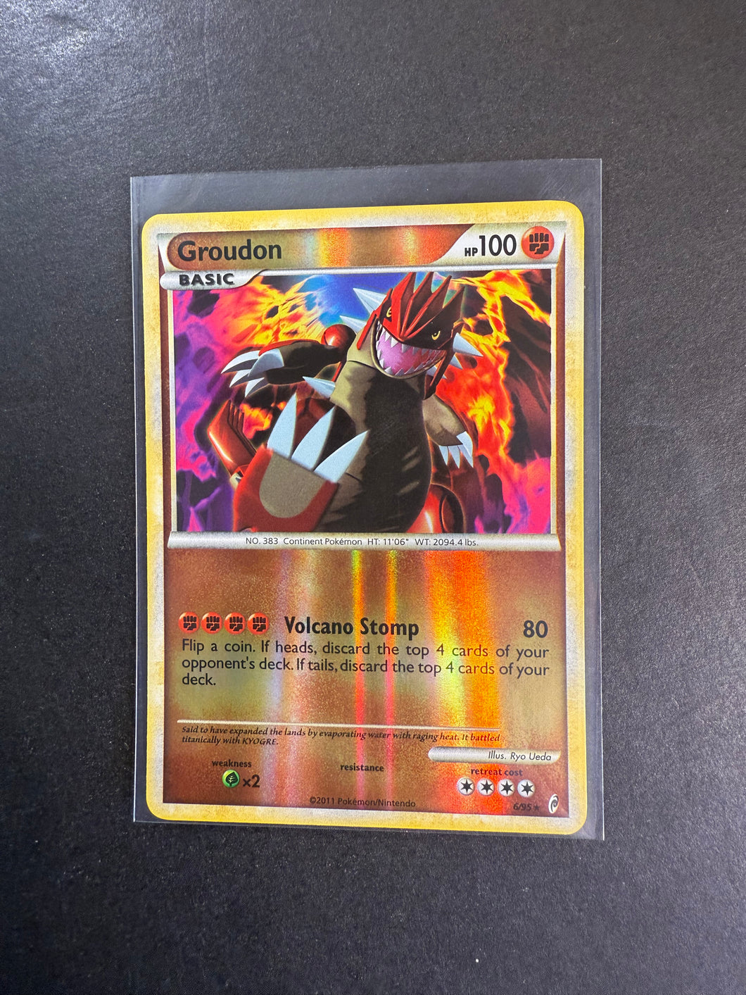 Groudon - 6/95 Reverse Holo Rare - Call of Legends