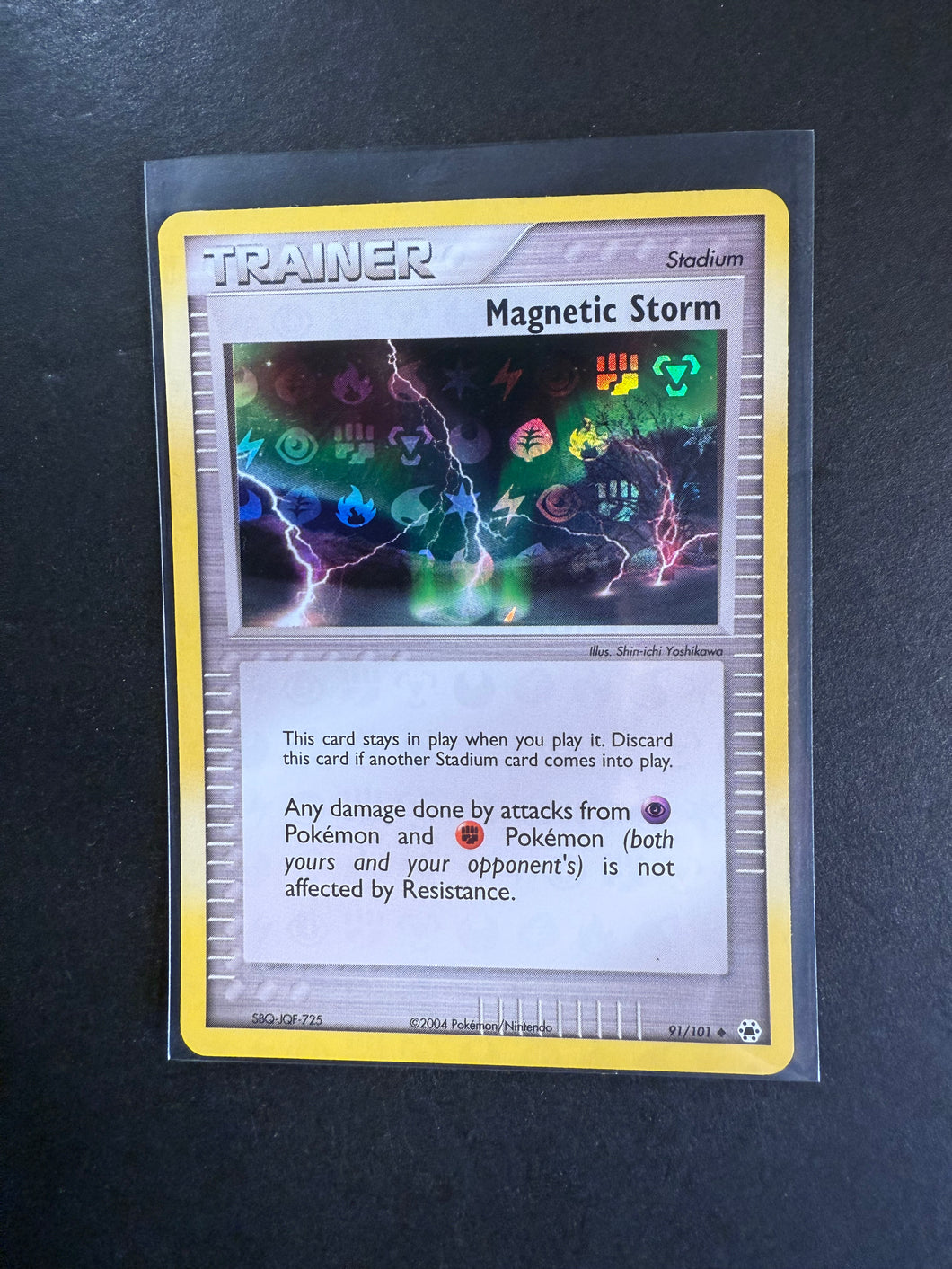 Magnetic Storm - 91/101 Reverse Holo Trainer - EX Hidden Legends