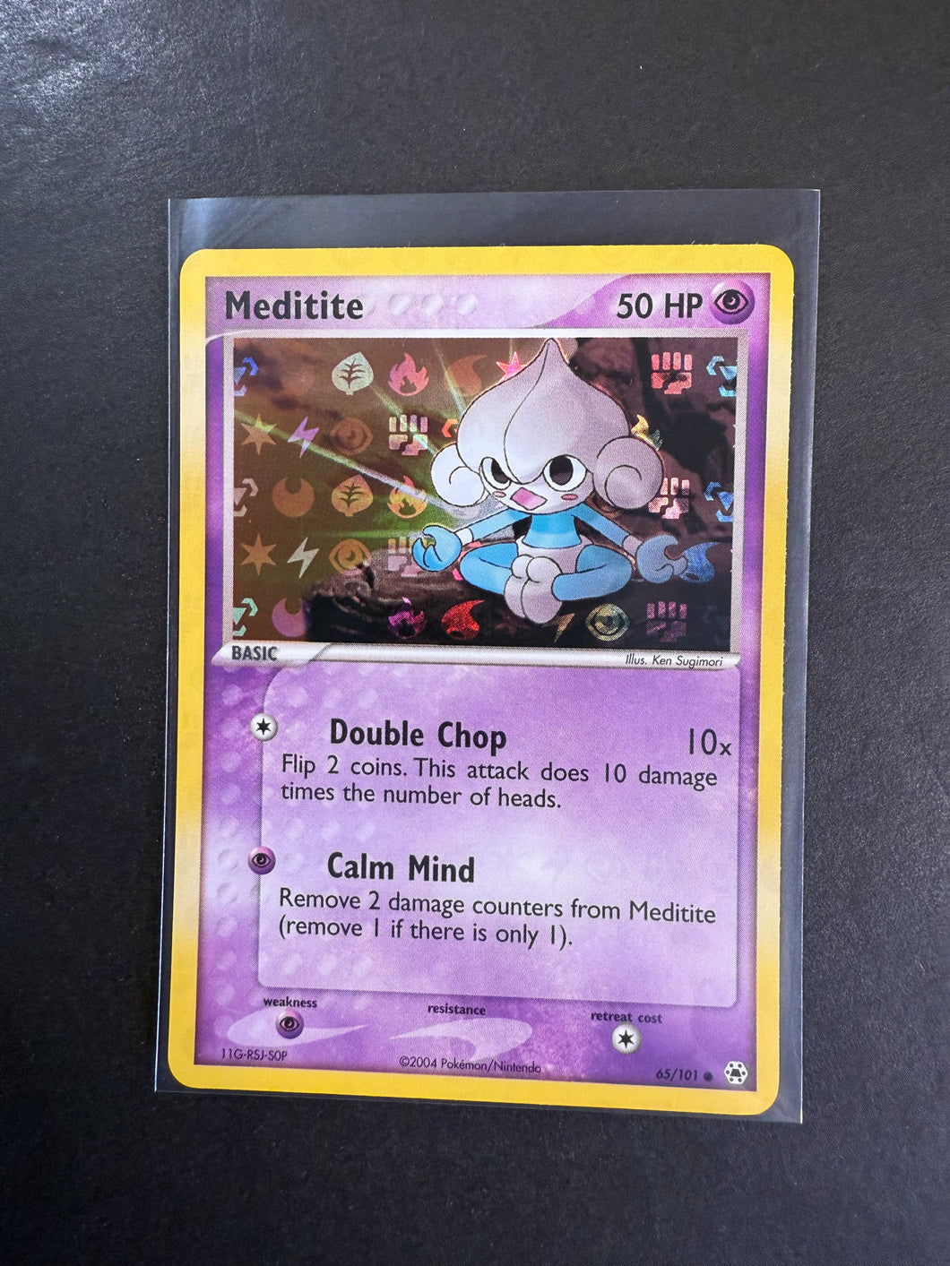Meditite - 65/101 Reverse Holo - EX Hidden Legends