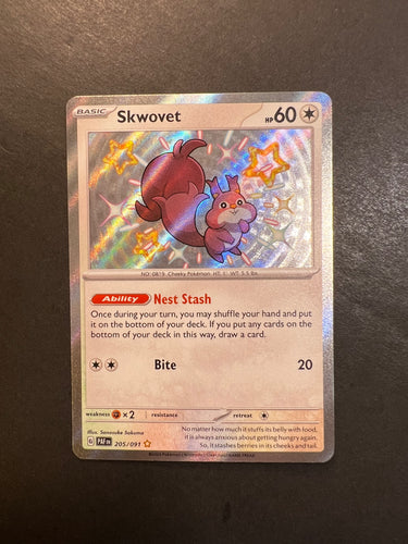 Skwovet - 205/091 Shiny Ultra Rare - Paldean Fates