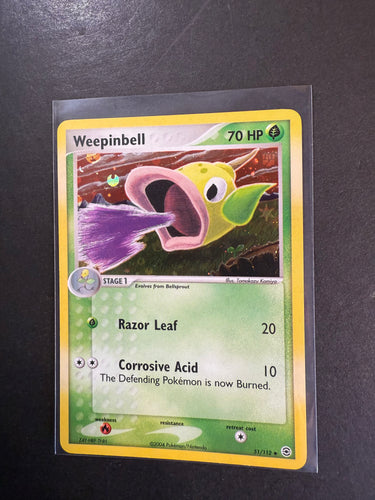 Weepinbell - 51/112 Reverse Holo - EX Fire Red Leaf Green