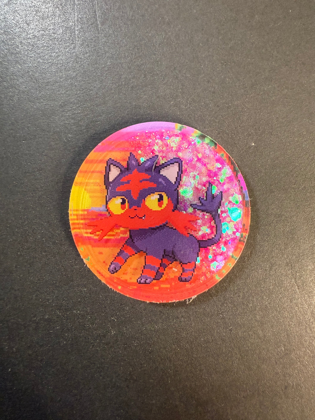 Pokemon Litten Snow Globe Magnet