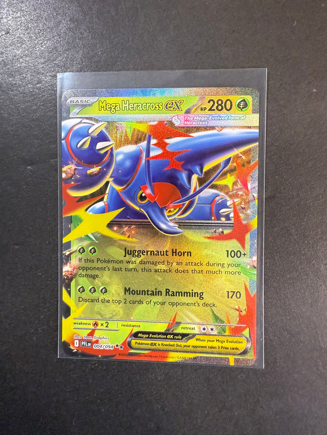 Mega Heracross ex - 004/094 Ultra Rare - Phantasmal Flames