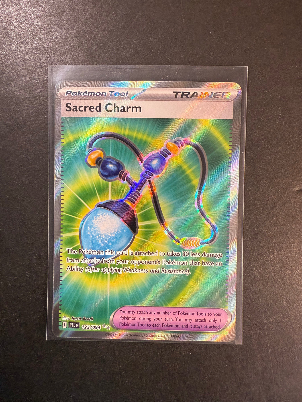 Sacred Charm - 122/094 Full Art Ultra Rare Trainer - Phantasmal Flames