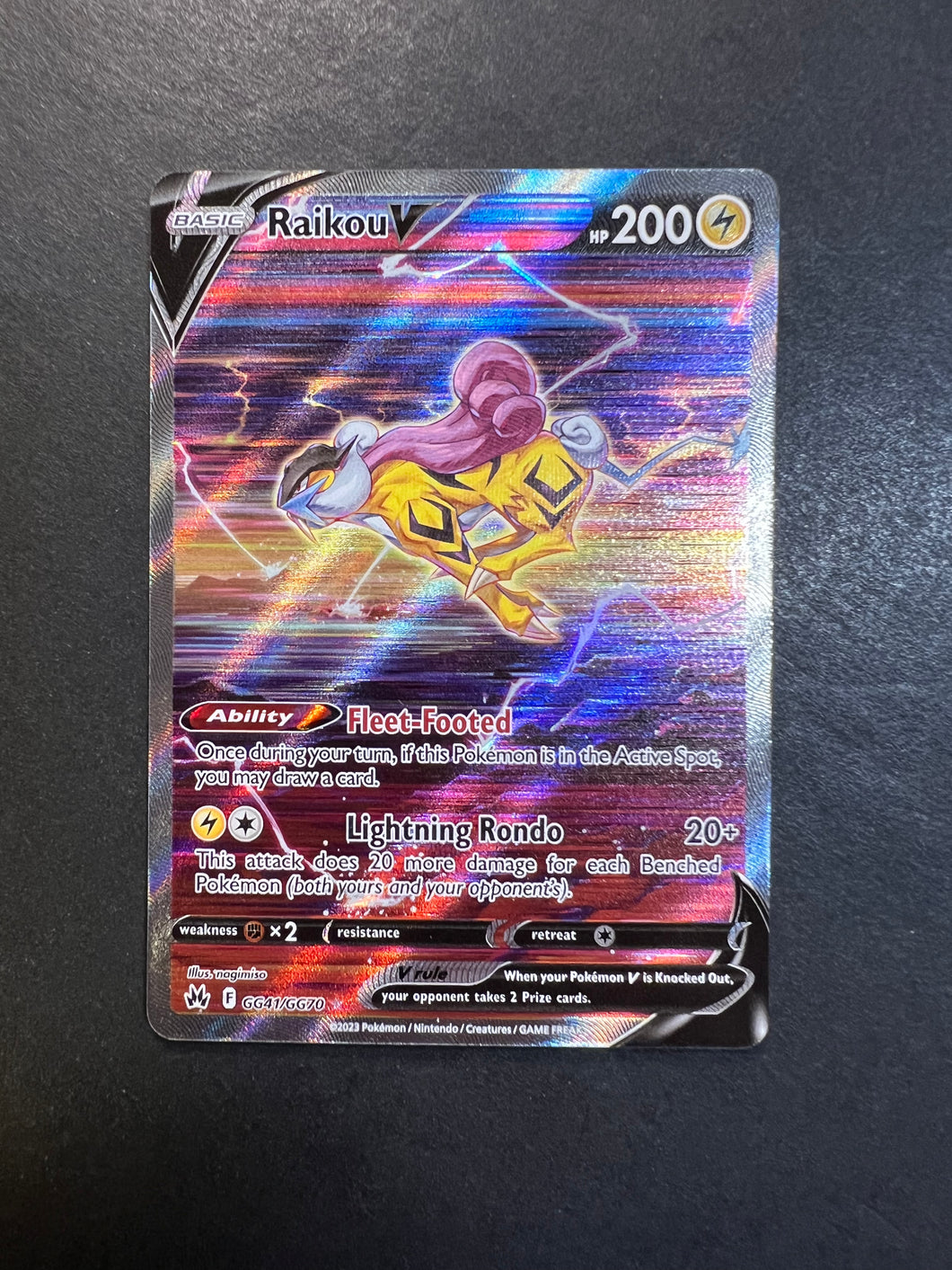 Raikou V - GG41/GG70 Full Art Ultra Rare - Crown Zenith