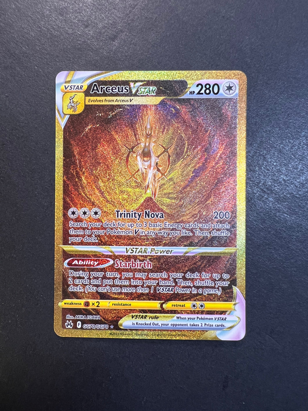 Arceus VStar - GG70/GG70 Gold Full Art Ultra Rare - Crown Zenith JAB Games13 Arceus VStar - GG70/GG70 Gold Full Art Ultra Rare - Crown Zenith JAB Games13