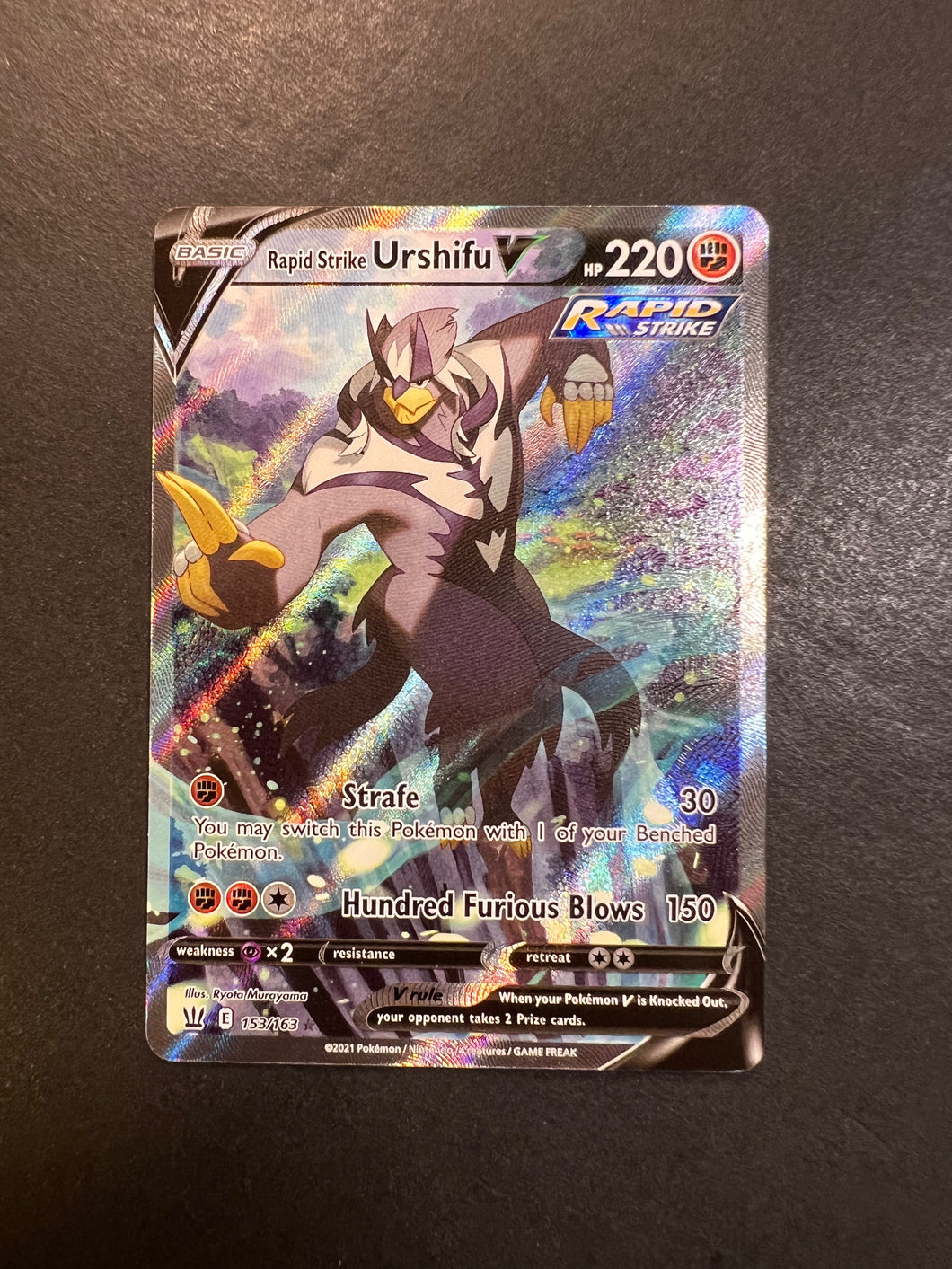 Rapid Strike Urshifu V - 153/163 Full Art Ultra Rare - Battle Styles JAB Games13 Rapid Strike Urshifu V - 153/163 Full Art Ultra Rare - Battle Styles JAB Games13
